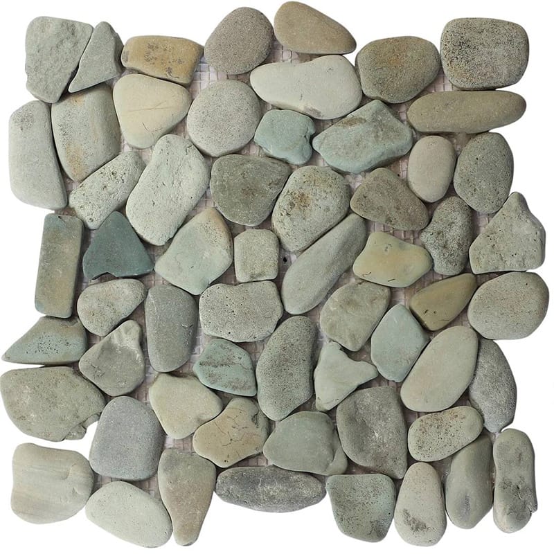 Taipei Green Natural Pebble Mosaics 12x12 Pebble Natural 12x12 Mosaics