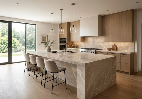 Taj Mahal Supreme Honed Quartzite Slab Random 1 1/4 room scene