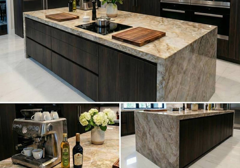 Taj Mahal Supreme Polished Quartzite Slab Random 1 1/4 room scene 4