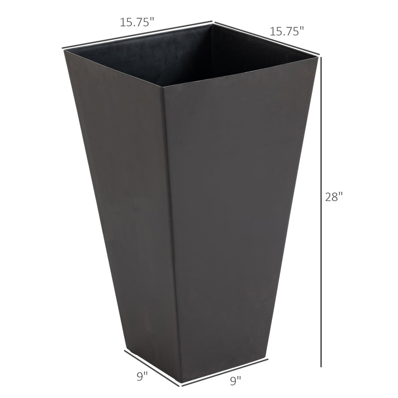 Tall Square Planters with Drainage Holes - Set of 3, photo 3 of 9