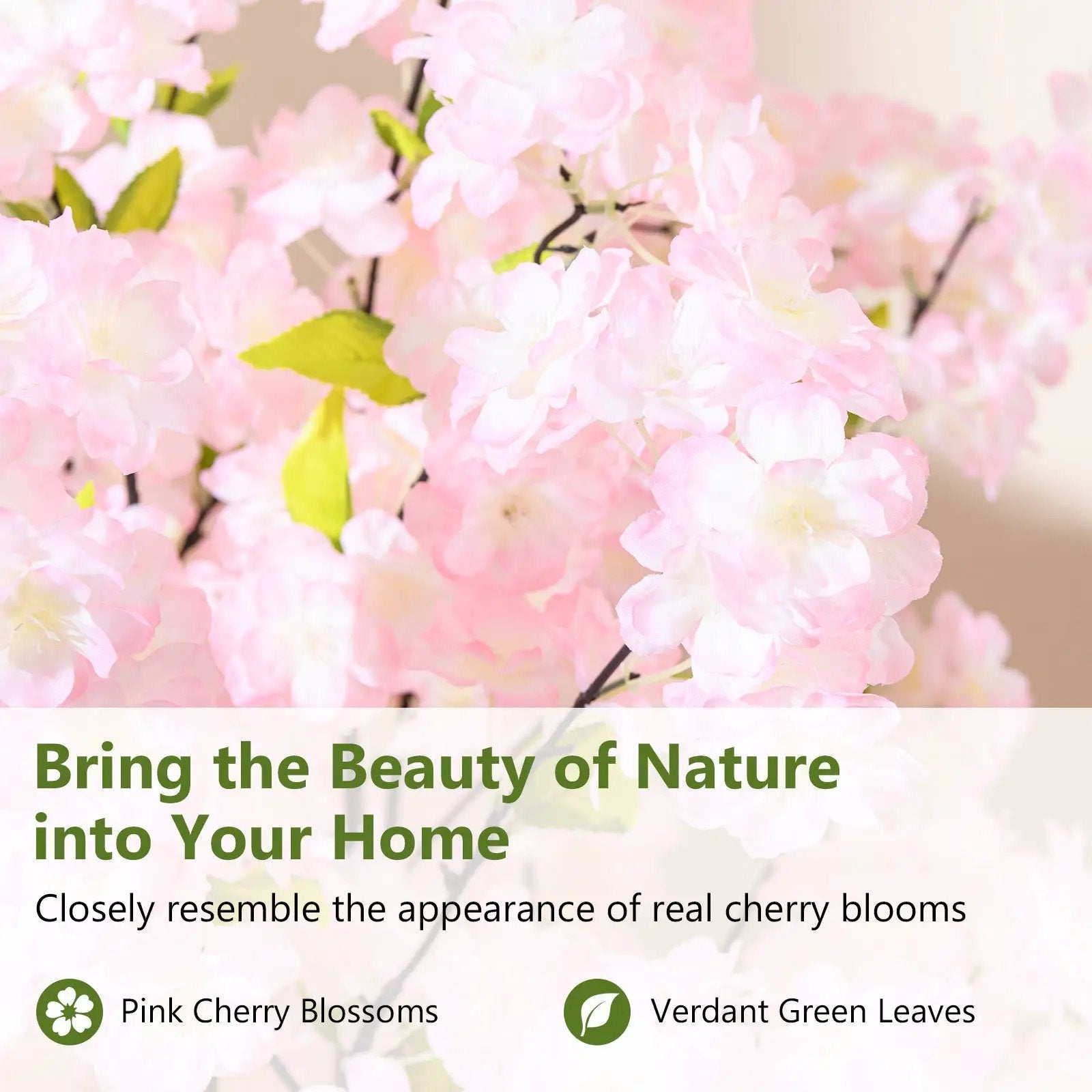 5 FT Tall Artificial Cherry Blossom Tree with Pink Flowers by DirectDeals