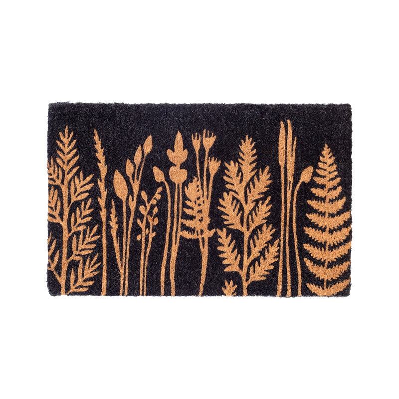 Tall Grass - Black Coir Doormat by Fab Habitat