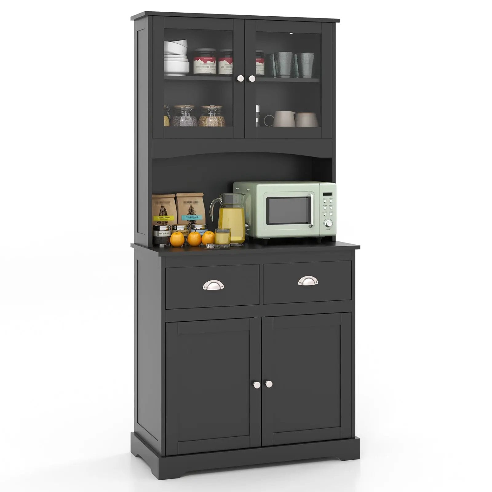 Tall Sideboard with 2 Drawers and Adjustable Shelves by DirectDeals