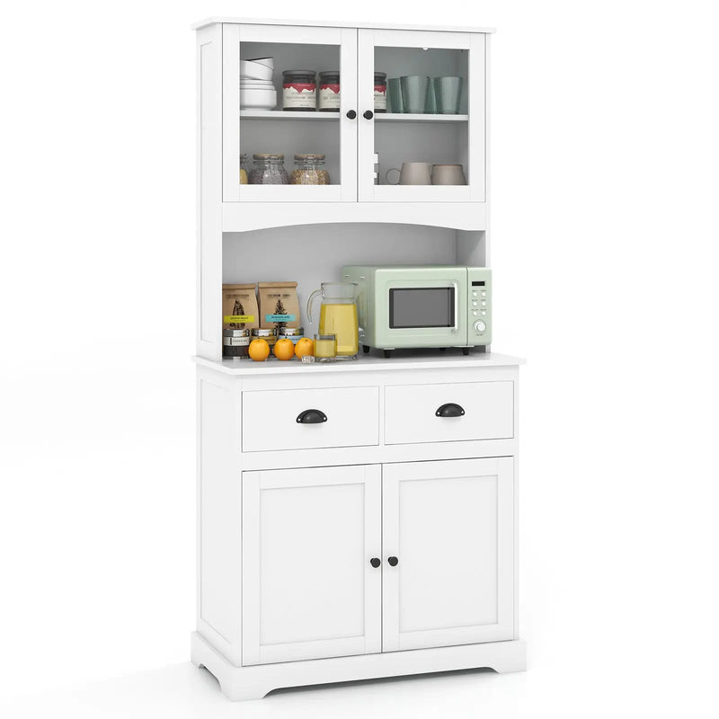 Tall Sideboard with 2 Drawers and Adjustable Shelves by DirectDeals