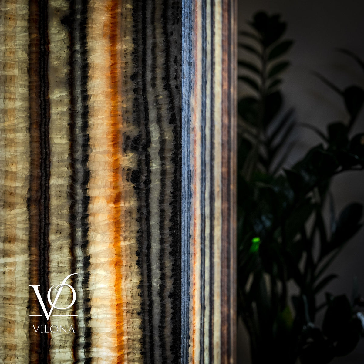 Tangerine Onyx Floor Lamp - Large - 63"H x 12"W - Square - #1, photo 2 of 19