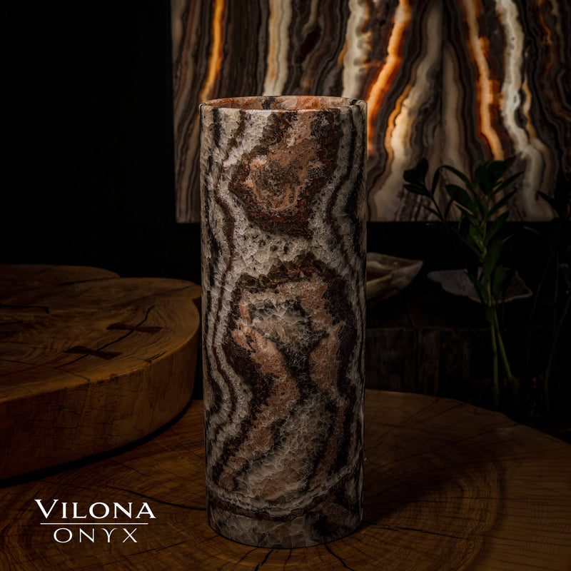 Tangerine Crystal (Onyx Table Lamp #27), photo 2 of 5
