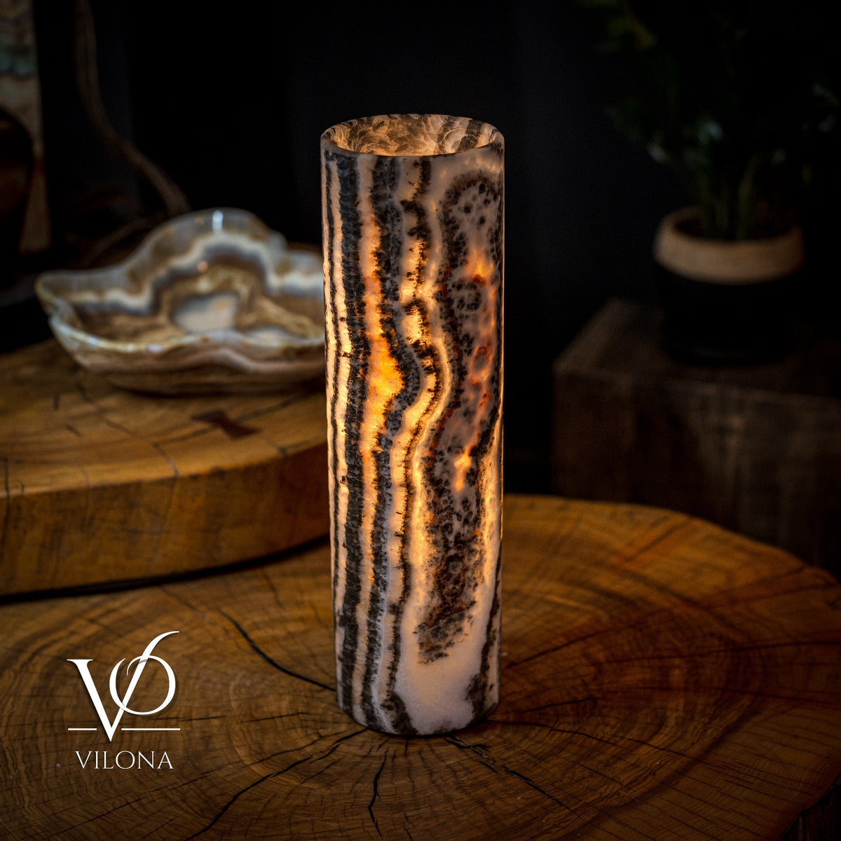 Tangerine Crystal (Onyx Table Lamp #30), photo 6 of 6