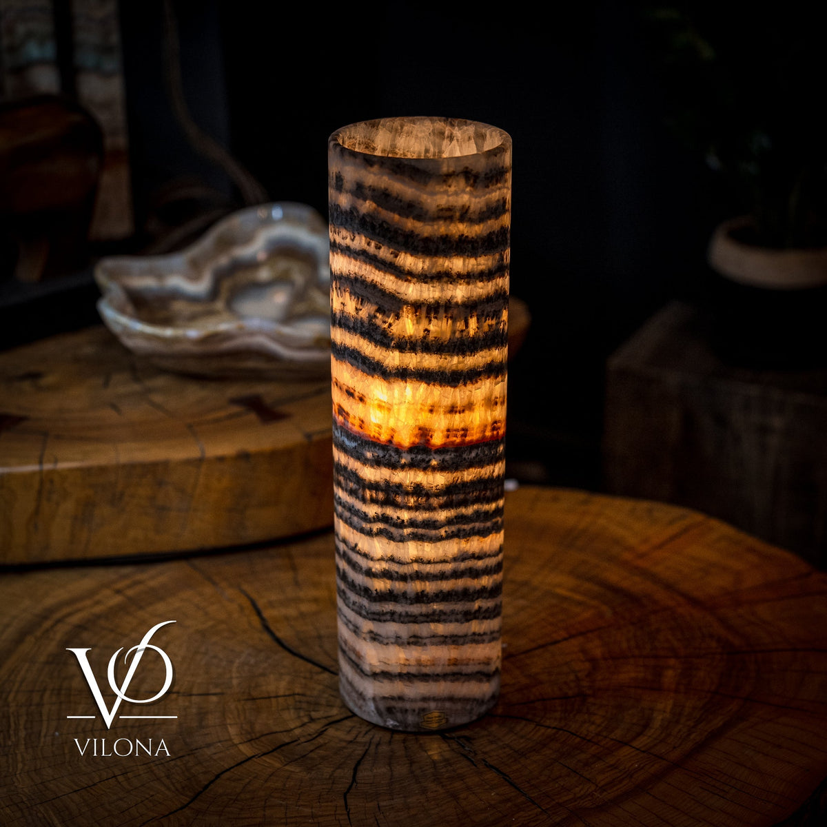 Tangerine Crystal (Onyx Table Lamp #31), photo 5 of 6