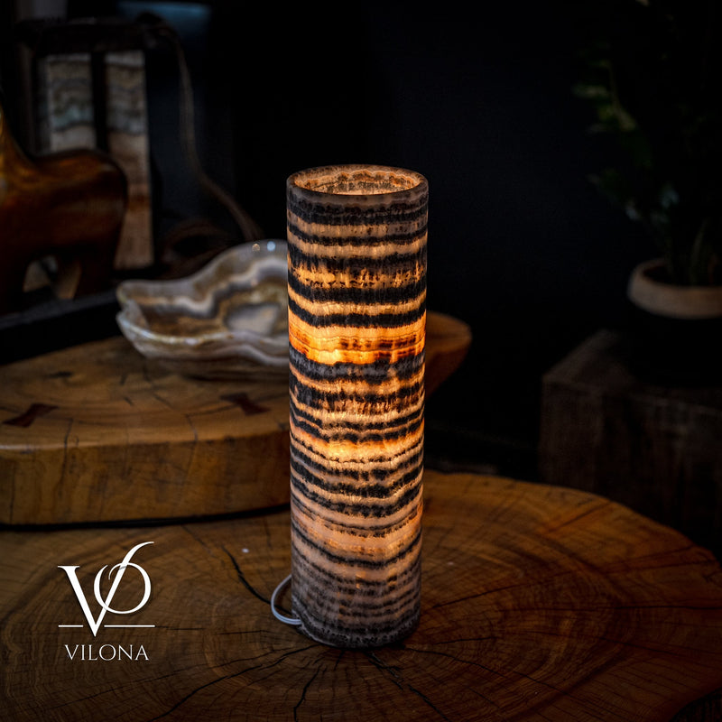 Tangerine Crystal (Onyx Table Lamp #32), photo 4 of 6