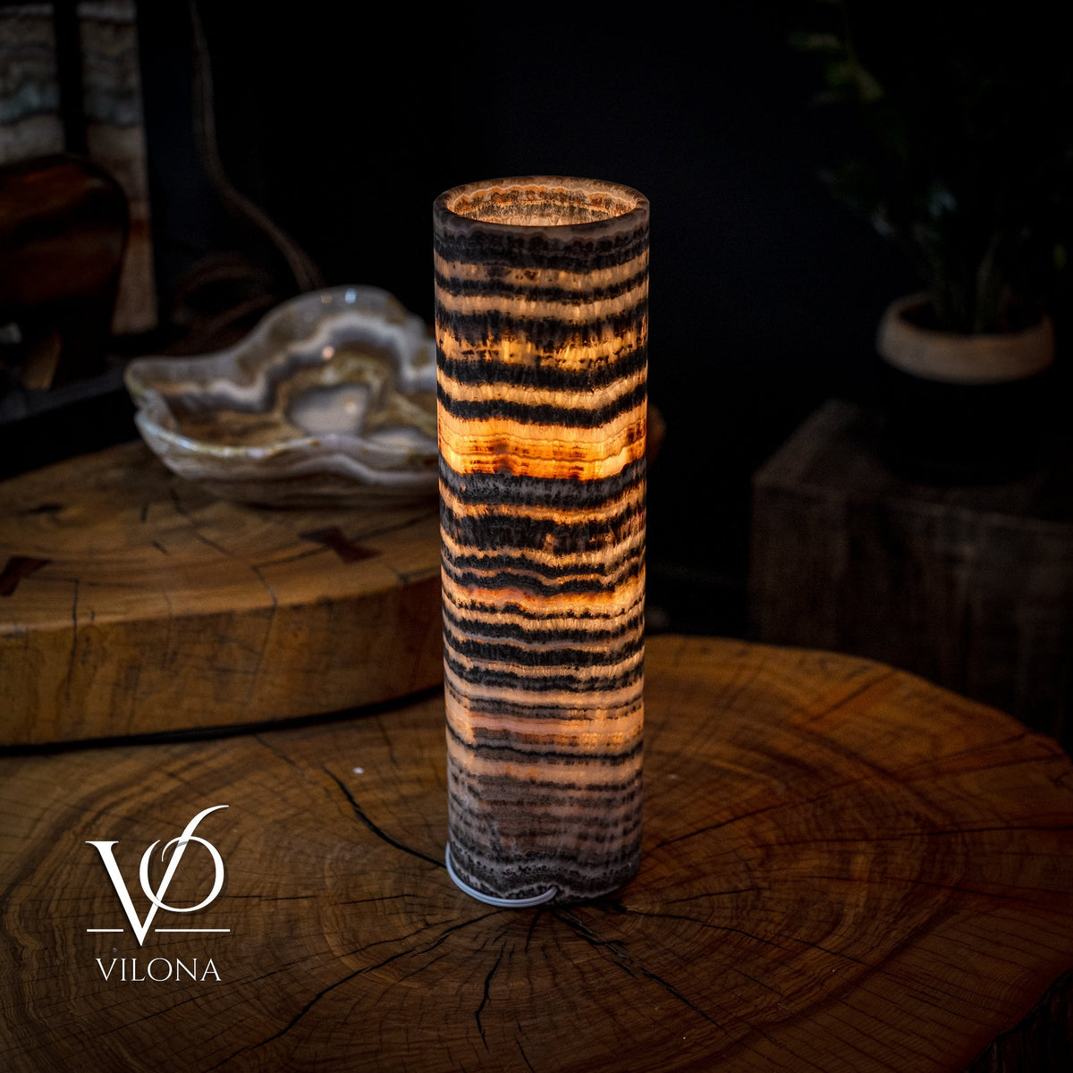 Tangerine Crystal (Onyx Table Lamp #32), photo 5 of 6