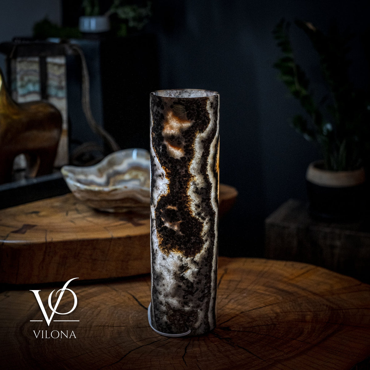 Tangerine Crystal (Onyx Table Lamp #33), photo 5 of 6