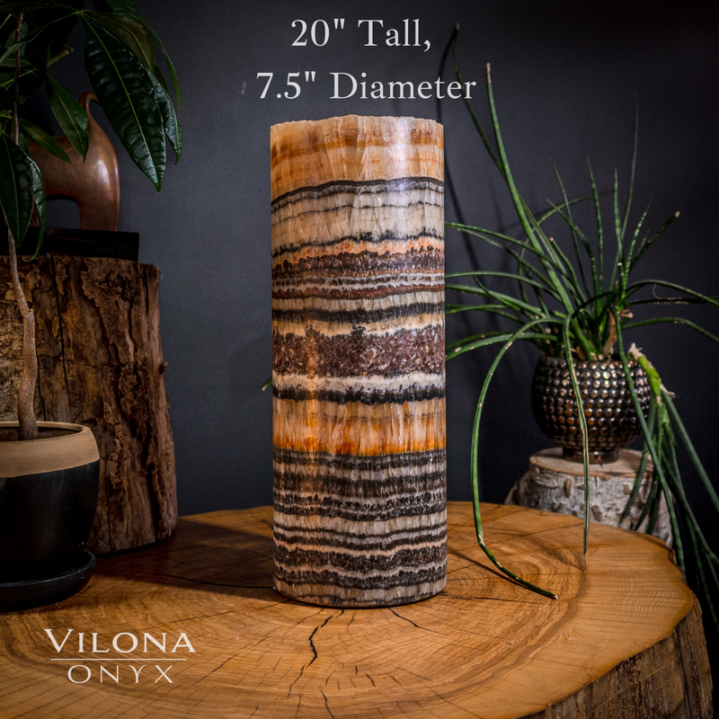 Tangerine Sierra Onyx Lamp (Medium Table Lamp #10), photo 2 of 5