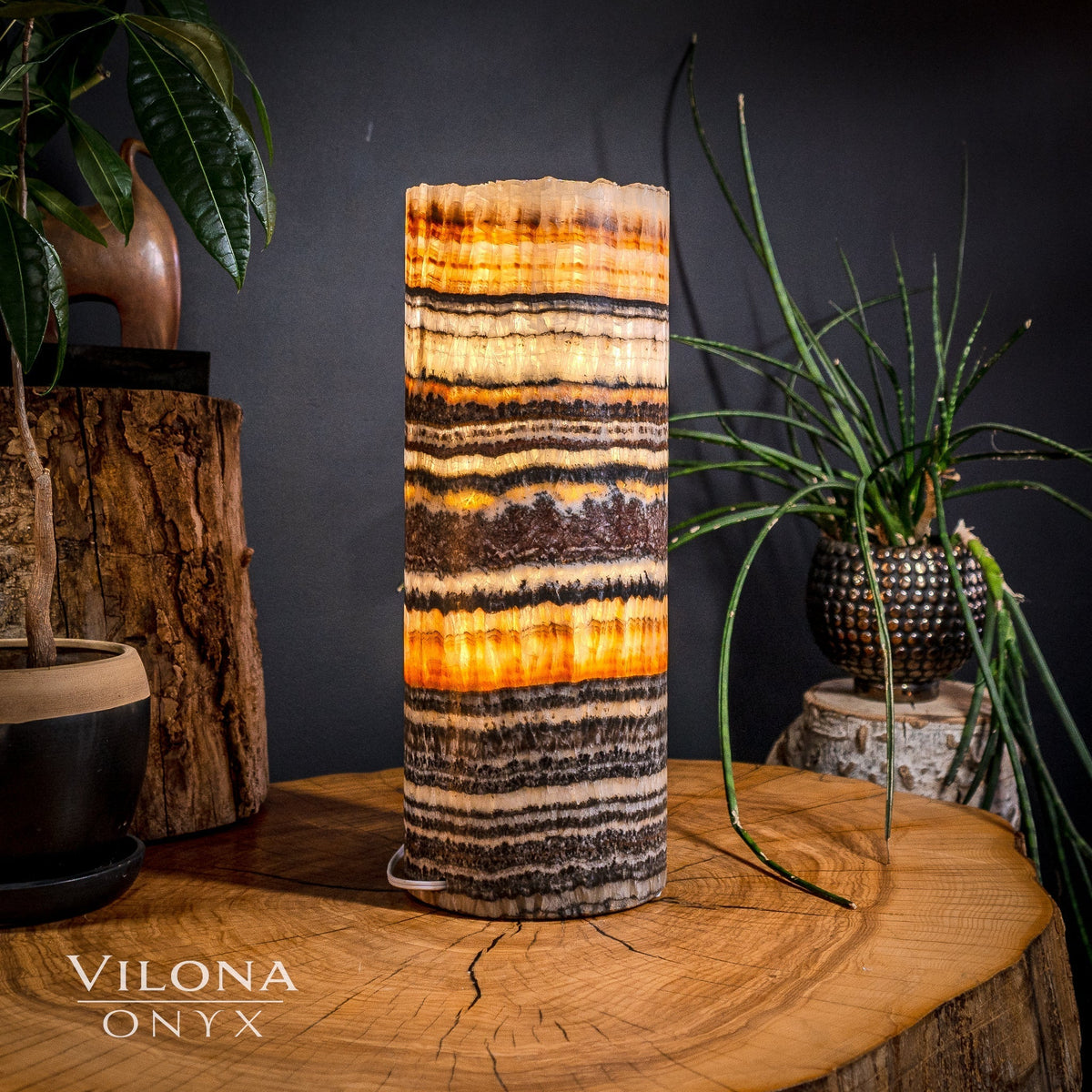 Tangerine Sierra Onyx Lamp (Medium Table Lamp #10), photo 5 of 5