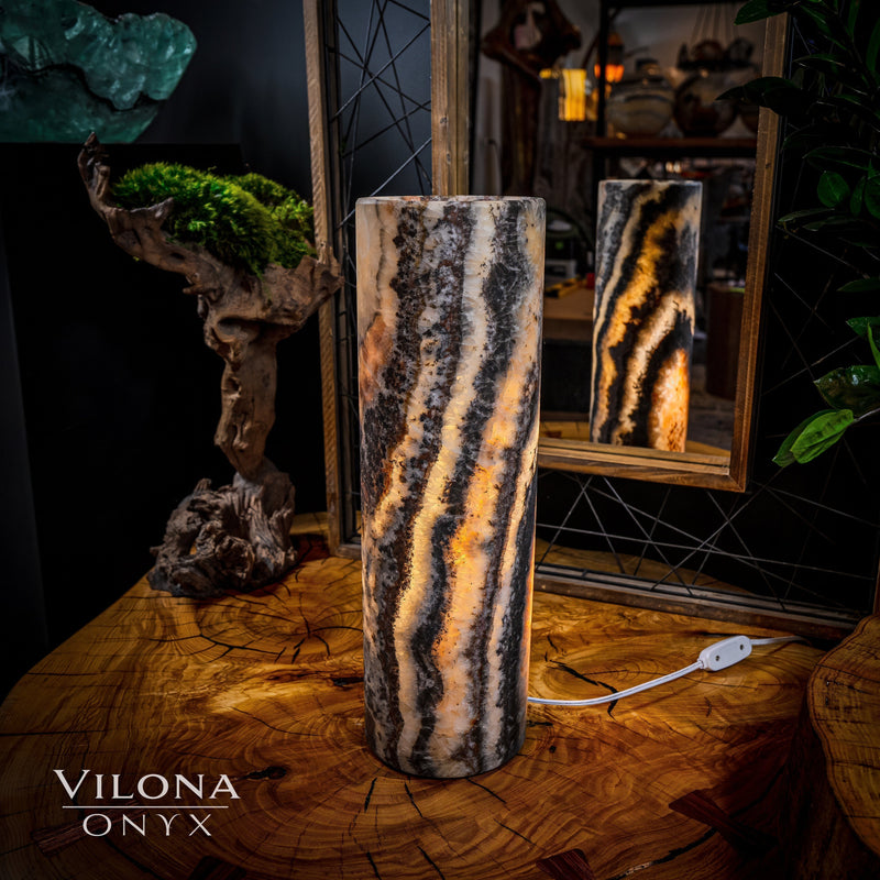 Tangerine Sierra Onyx Lamp (Table Lamp #10), photo 3 of 5