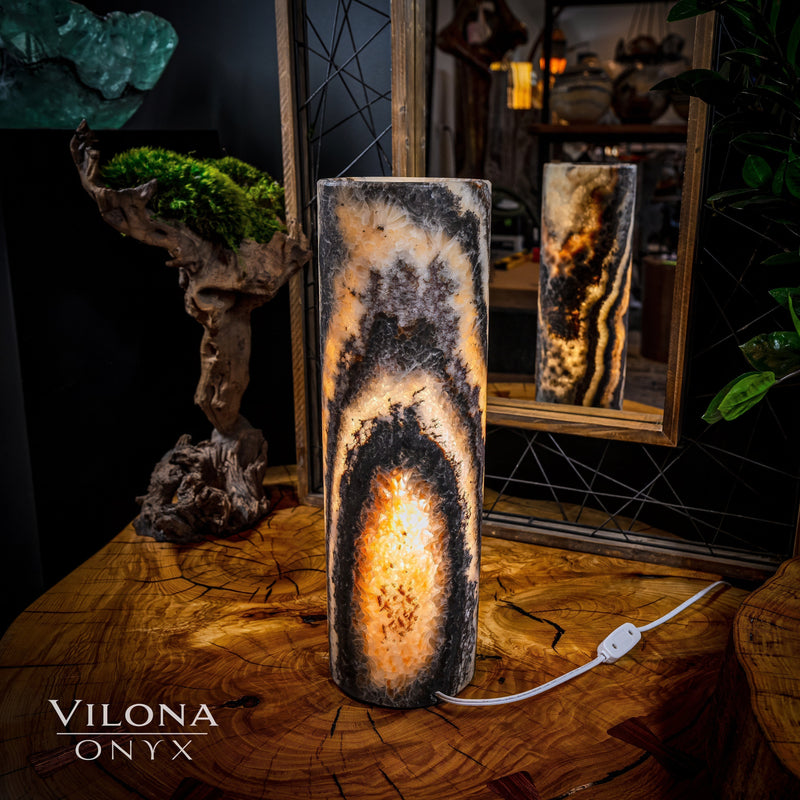 Tangerine Sierra Onyx Lamp (Table Lamp #10), photo 4 of 5