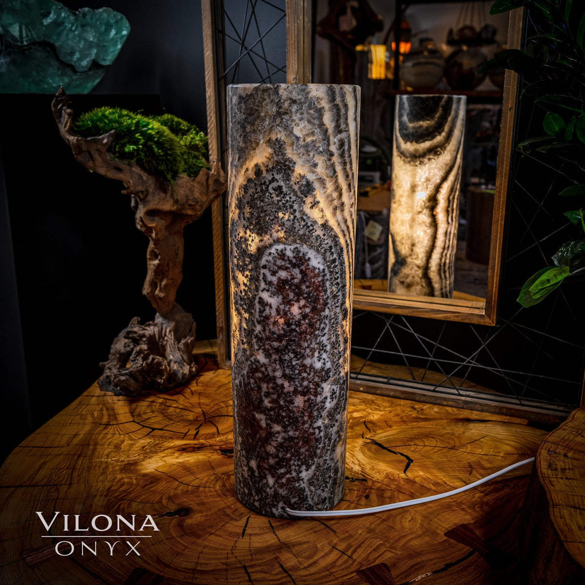 Tangerine Sierra Onyx Lamp (Table Lamp #13), photo 5 of 5
