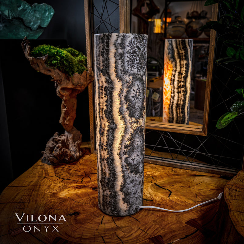 Tangerine Sierra Onyx Lamp (Table Lamp #14), photo 3 of 5