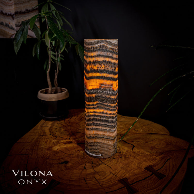 Tangerine Sierra Onyx Lamp (Table Lamp #16), photo 5 of 5