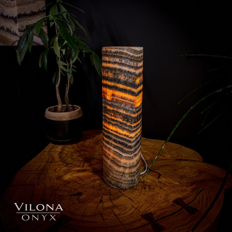 Tangerine Sierra Onyx Lamp (Table Lamp #16), photo 3 of 5