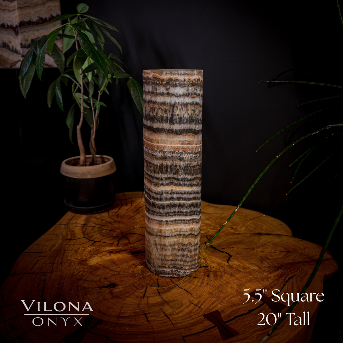 Tangerine Sierra Onyx Lamp (Table Lamp #26), photo 2 of 5