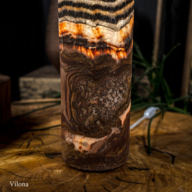 Tangerine Sierra Onyx Lamp (Table Lamp #5), photo 6 of 9