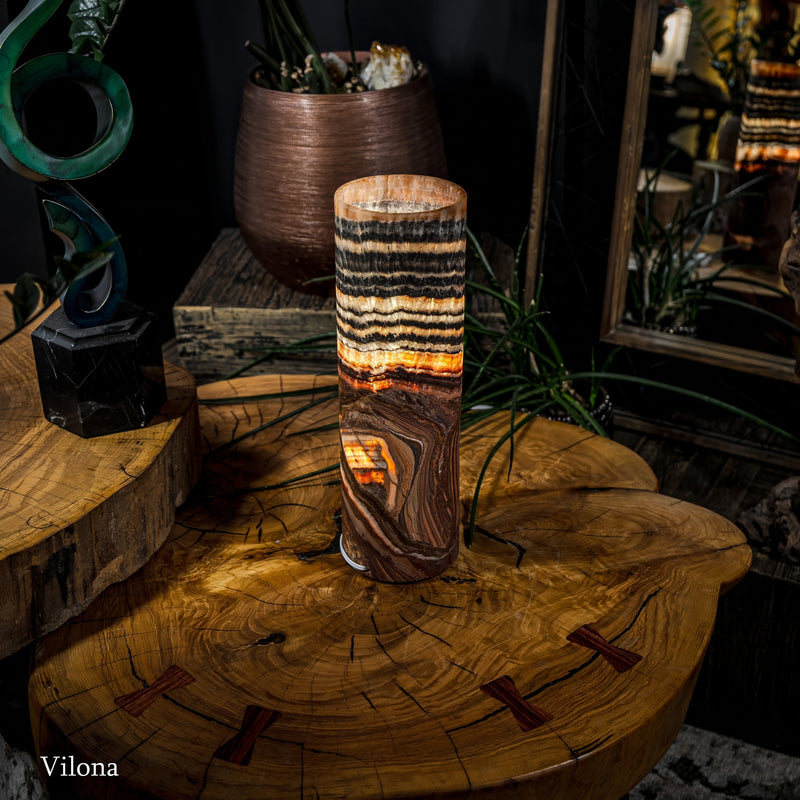 Tangerine Sierra Onyx Lamp (Table Lamp #5), photo 2 of 9