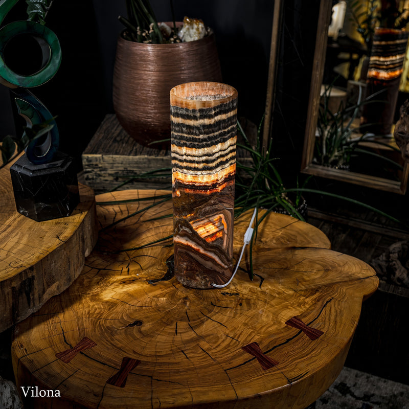 Tangerine Sierra Onyx Lamp (Table Lamp #5), photo 3 of 9