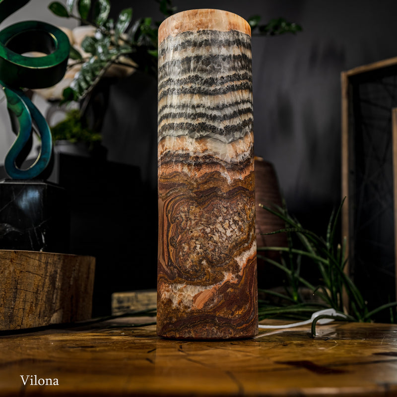 Tangerine Sierra Onyx Lamp (Table Lamp #5), photo 8 of 9