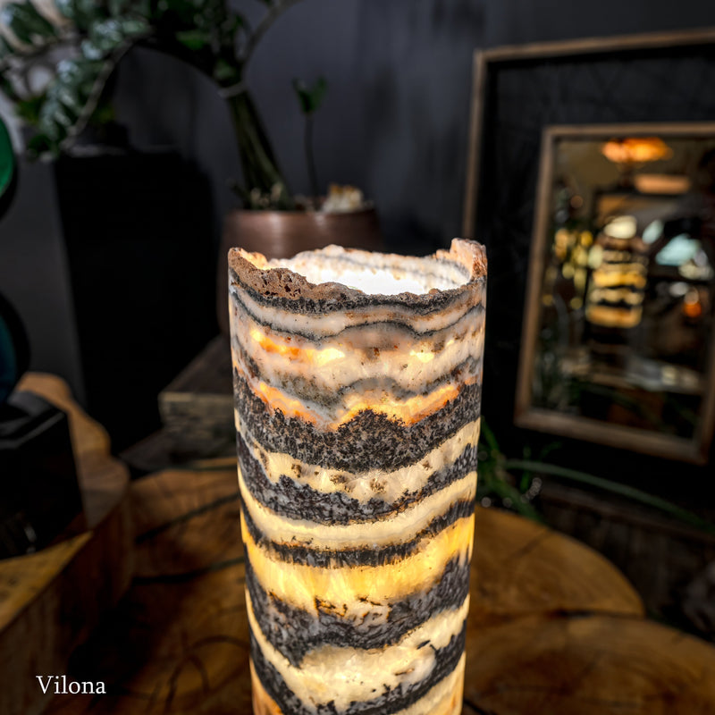 Tangerine Sierra Onyx Lamp (Table Lamp #8), photo 2 of 12