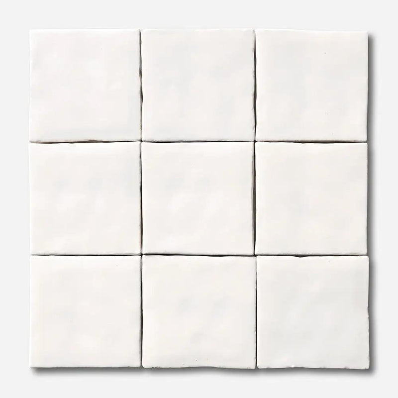 Tangier, Cotton Matte Ceramic Tiles 4x4 closeup 1