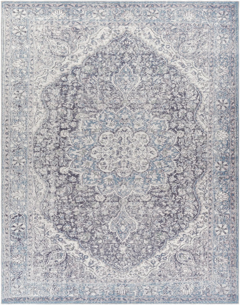 Tavas Blue Persian Style Washable Rug - Clearance by Boutique Rugs