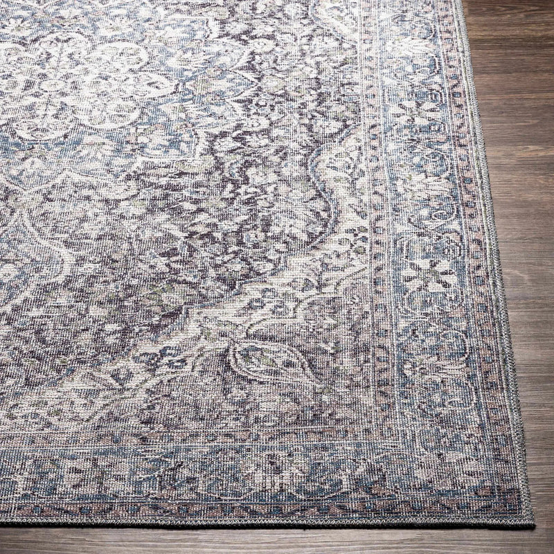 Tavas Blue Persian Style Washable Rug - Clearance by Boutique Rugs