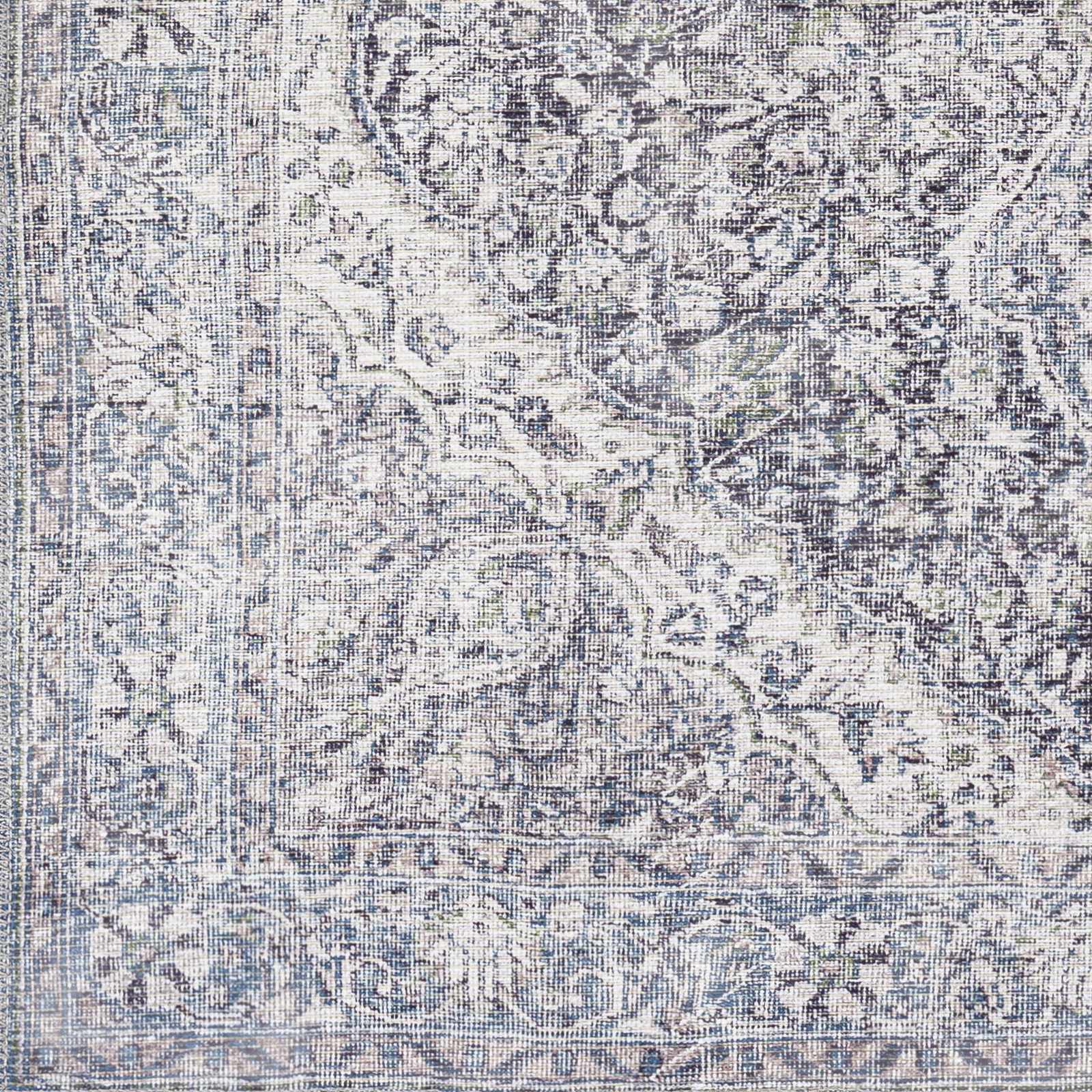 Tavas Blue Persian Style Washable Rug - Clearance by Boutique Rugs