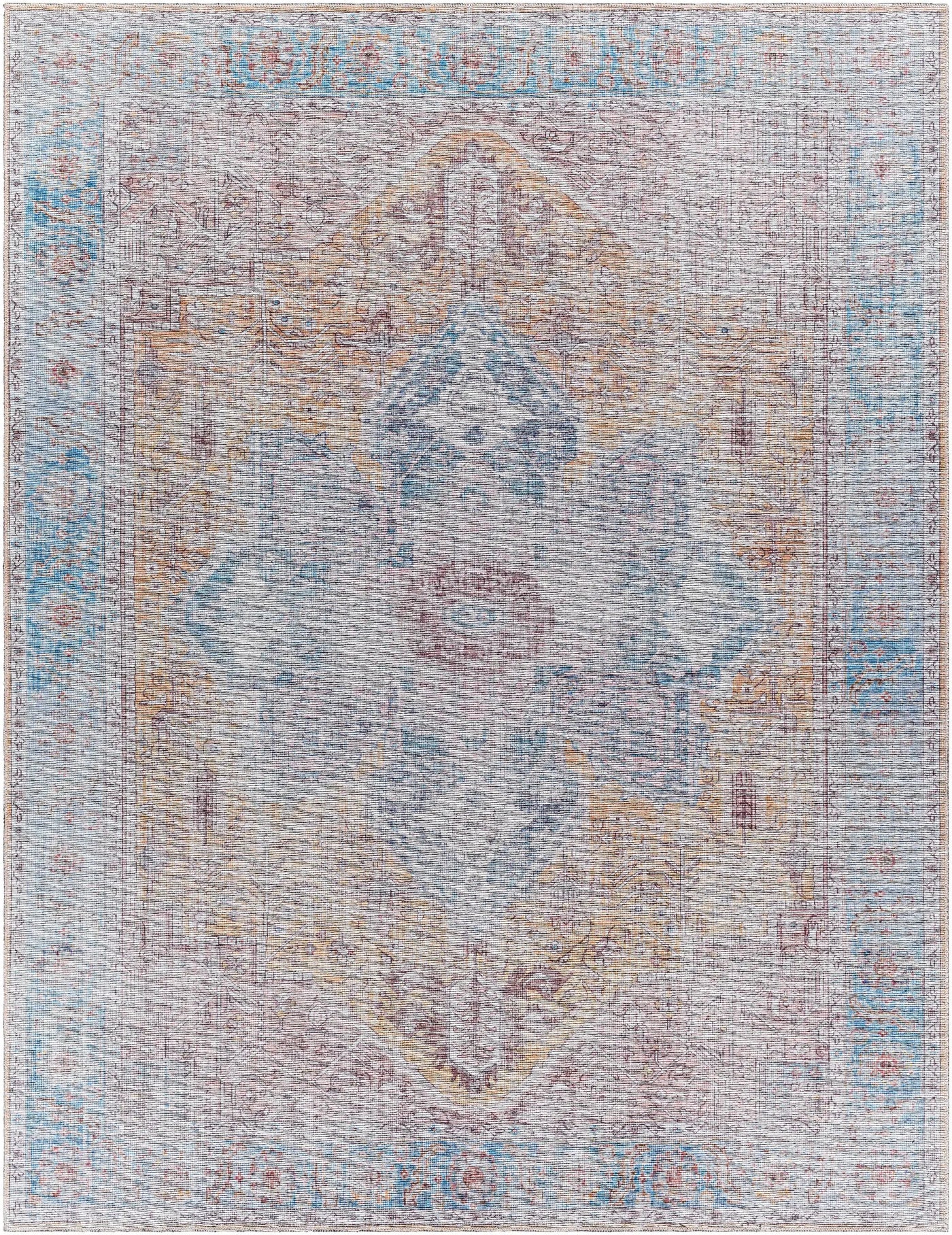 Otaki Purple & Brown Washable Area Rug - Clearance by Boutique Rugs