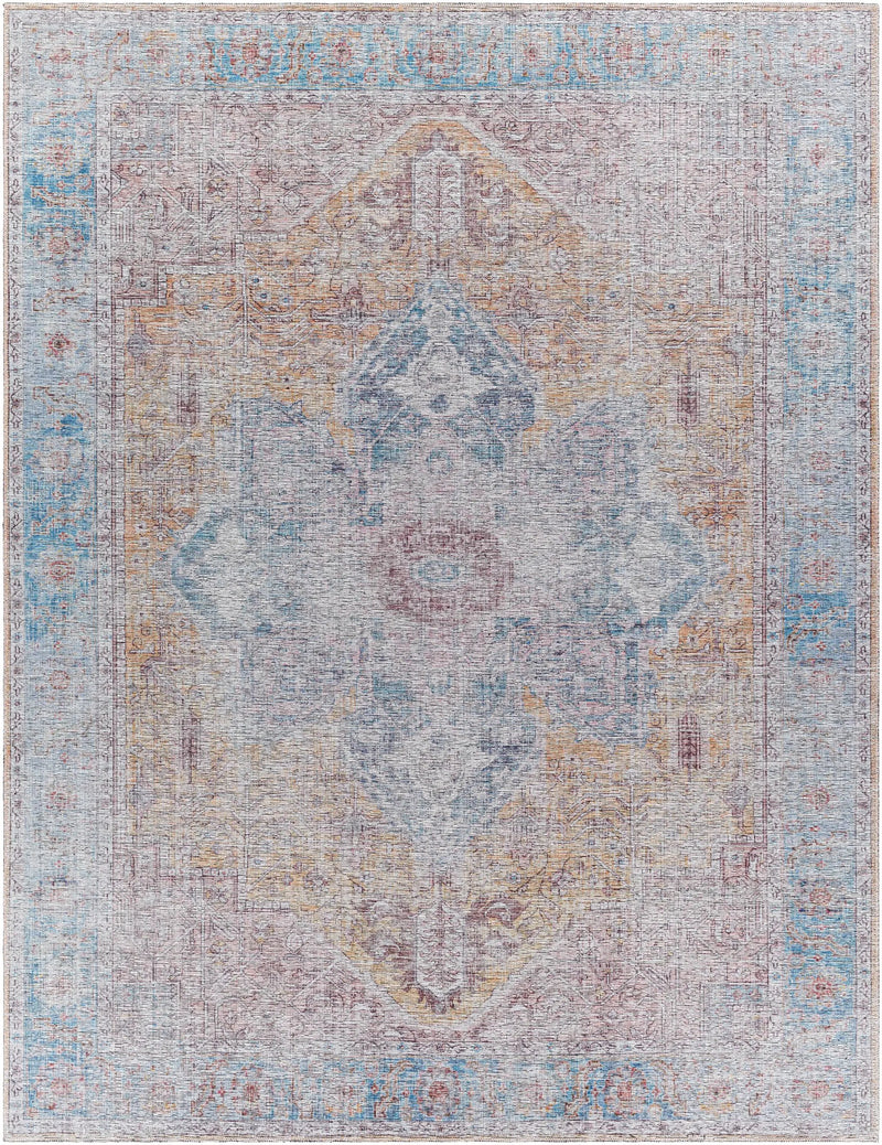 Otaki Purple & Brown Washable Area Rug - Clearance by Boutique Rugs