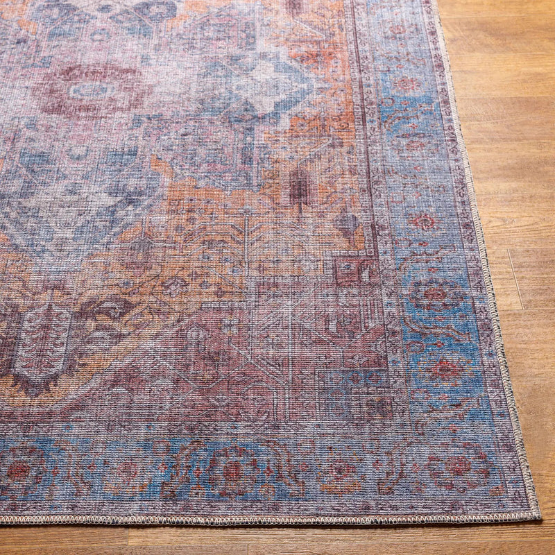 Otaki Purple & Brown Washable Area Rug - Clearance by Boutique Rugs