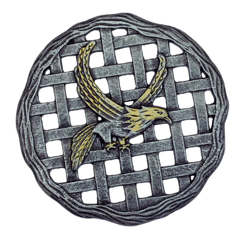Antique Pewter Metal Stepping Stone Eagle - Cast Aluminum by Sharicks