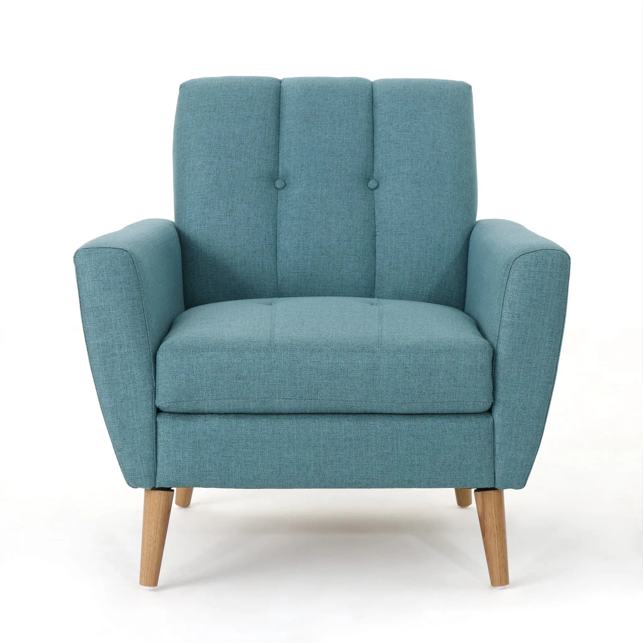 Mid Century Fabric Channel Stitch Club Chair by HouseOfZazla
