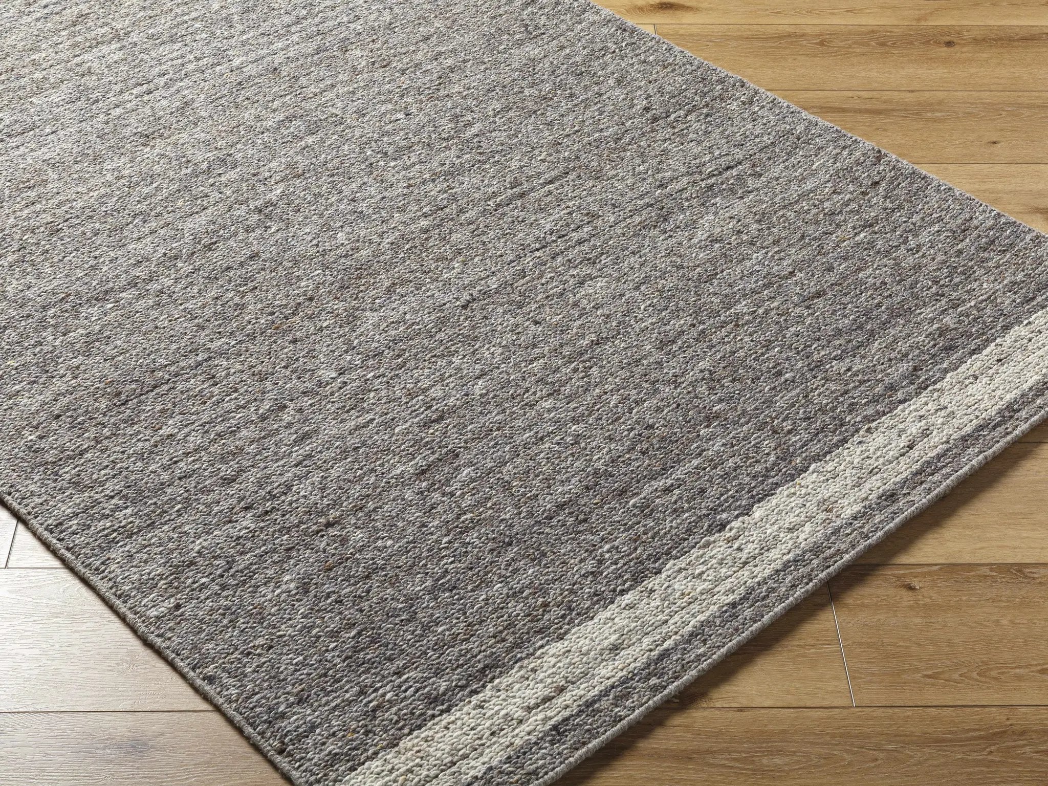 Tiran Gray Wool Area Rug by Boutique Rugs