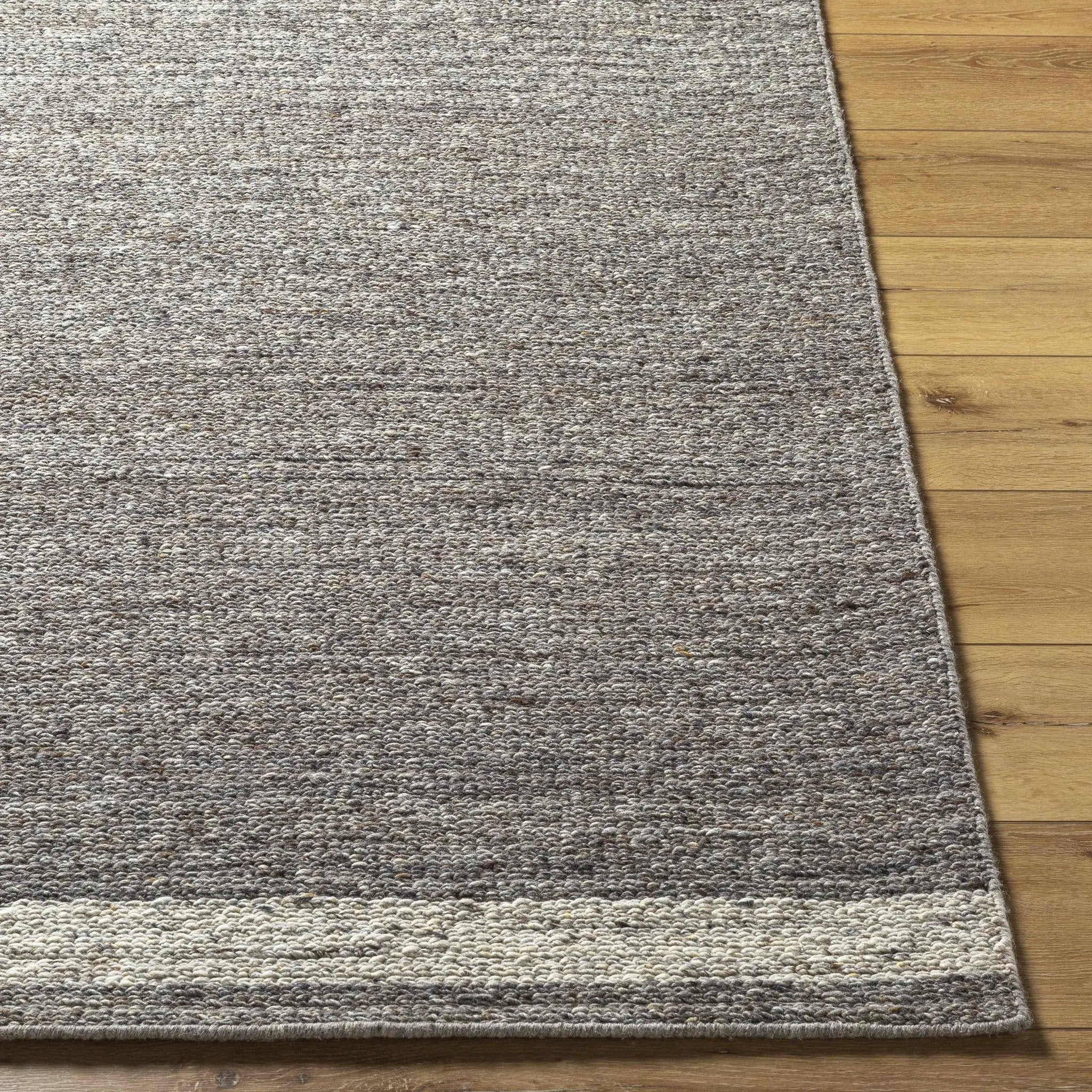 Tiran Gray Wool Area Rug by Boutique Rugs