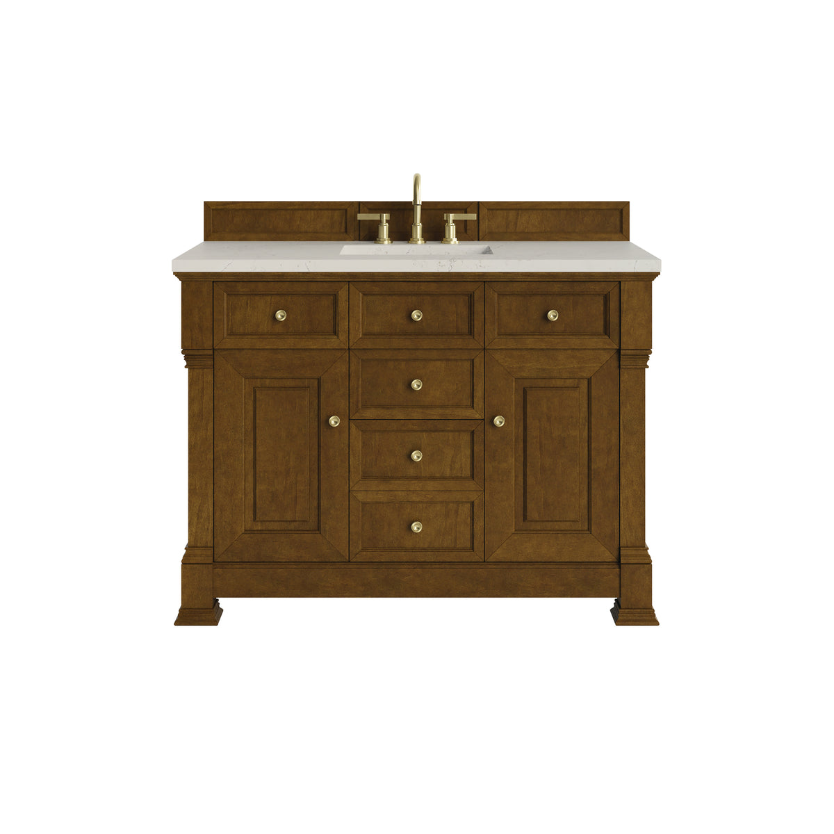 James Martin Brookfield 48" Single Bathroom Vanity, Honey Oak with Siberian countertop