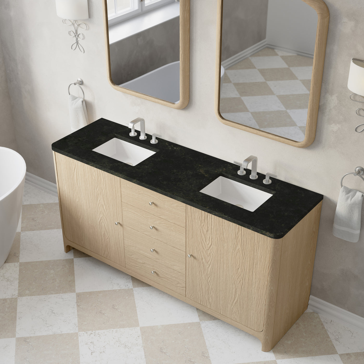 James Martin Gracyn 72" Double Bathroom Vanity, Coastal Driftwood by James Martin