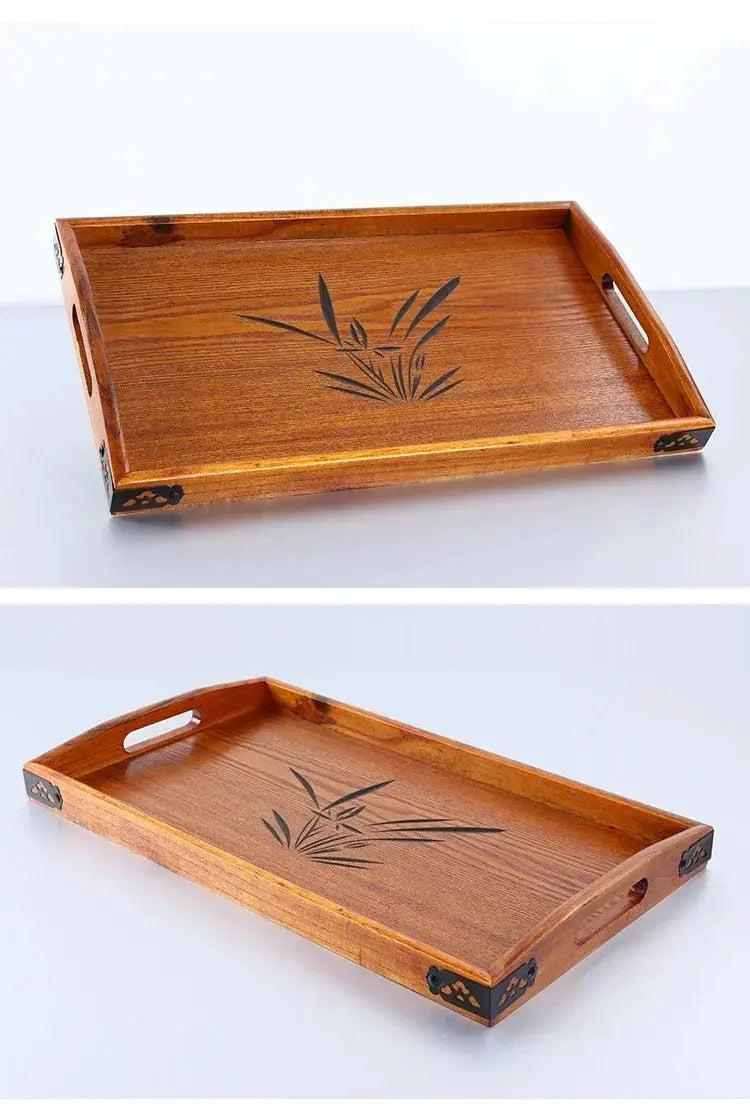 Tea Tray - Portable Wood Small by House Of Avana