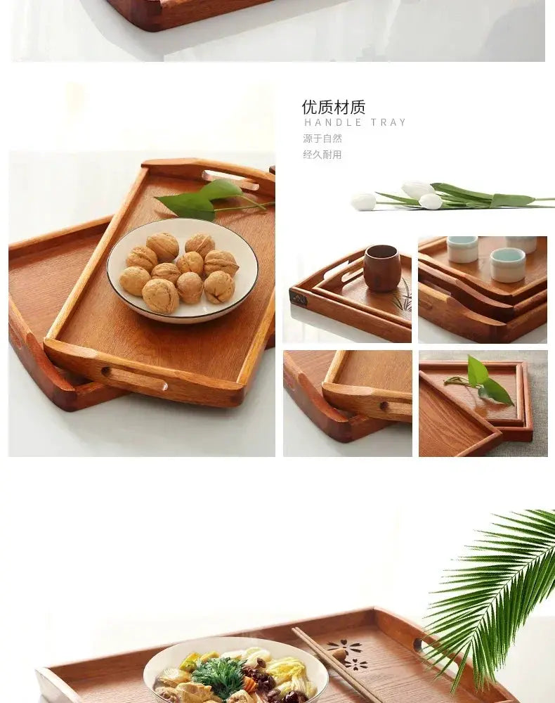 Tea Tray - Portable Wood Small by House Of Avana