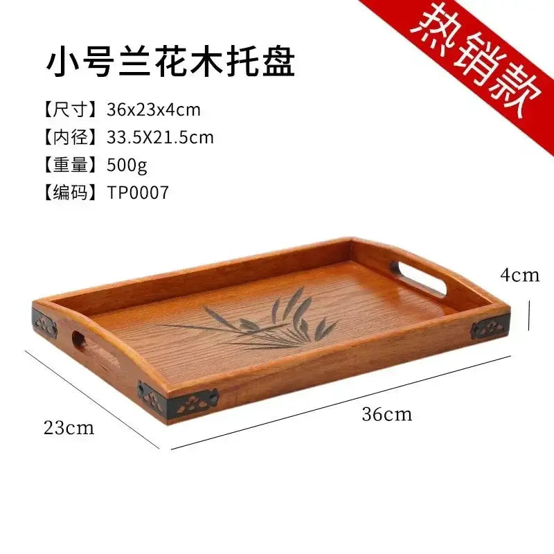 Tea Tray - Portable Wood Small by House Of Avana