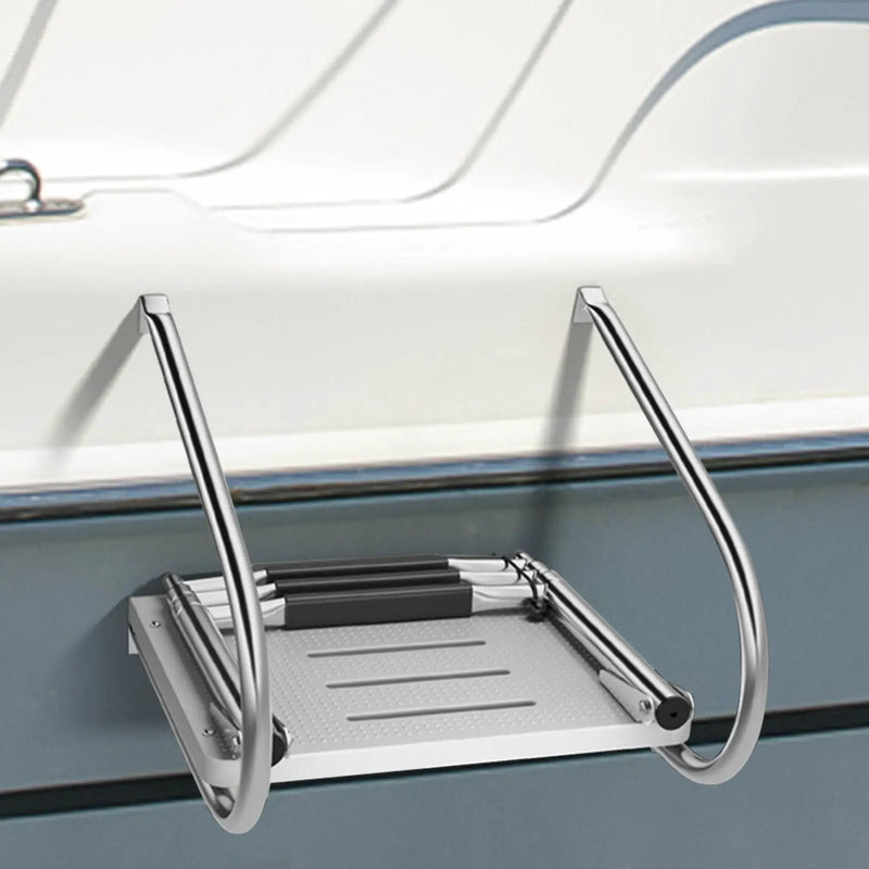 3-Step Telescoping Boat Ladder with Fiberglass Platform and Handrails by DirectDeals