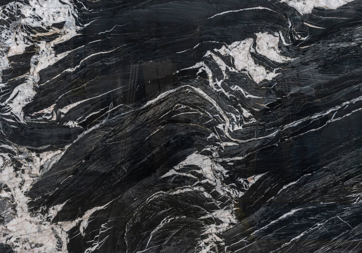 Tempest Black Polished Quartzite Slab Random