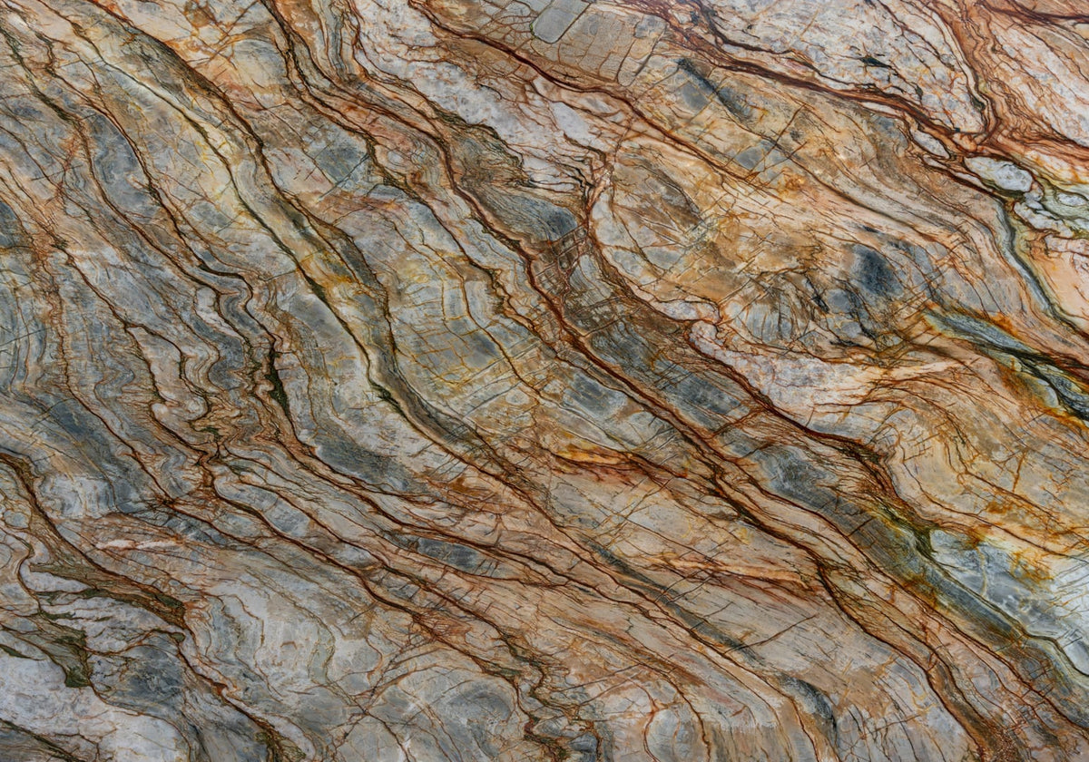 Tempest Blue Polished Quartzite Slab Random