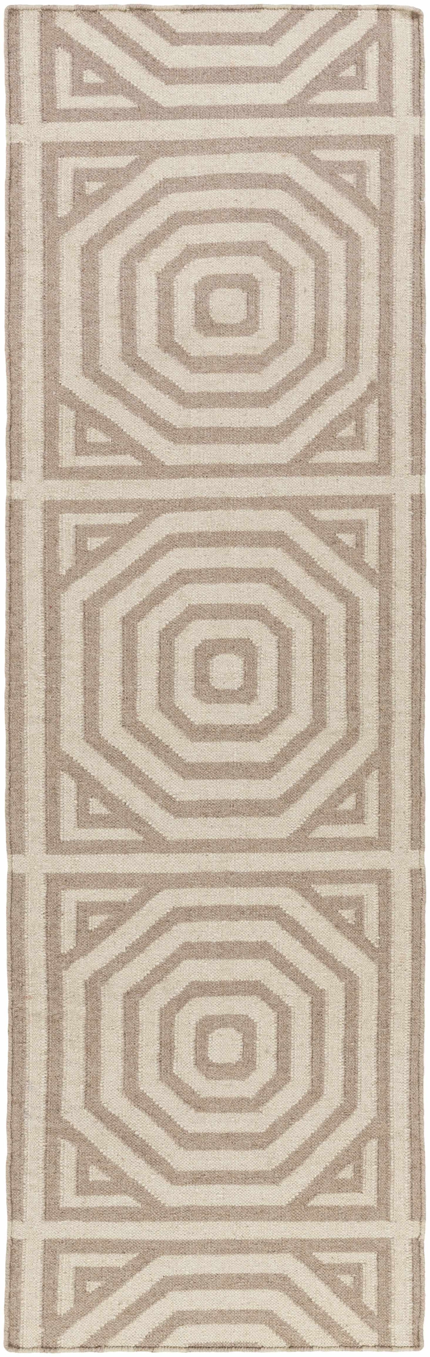 Terlton Ivory Greek Geometric Rug - Clearance by Boutique Rugs