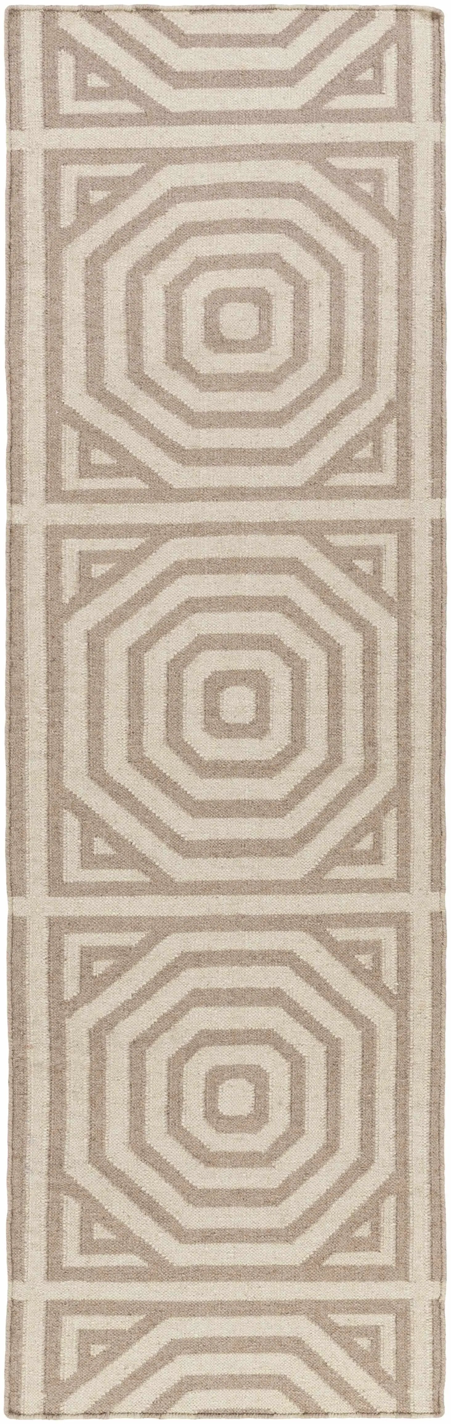 Terlton Ivory Greek Geometric Rug - Clearance by Boutique Rugs